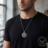 Punk Devil Eye Sun Moon Stainless Steel Pendant | Gthic.com