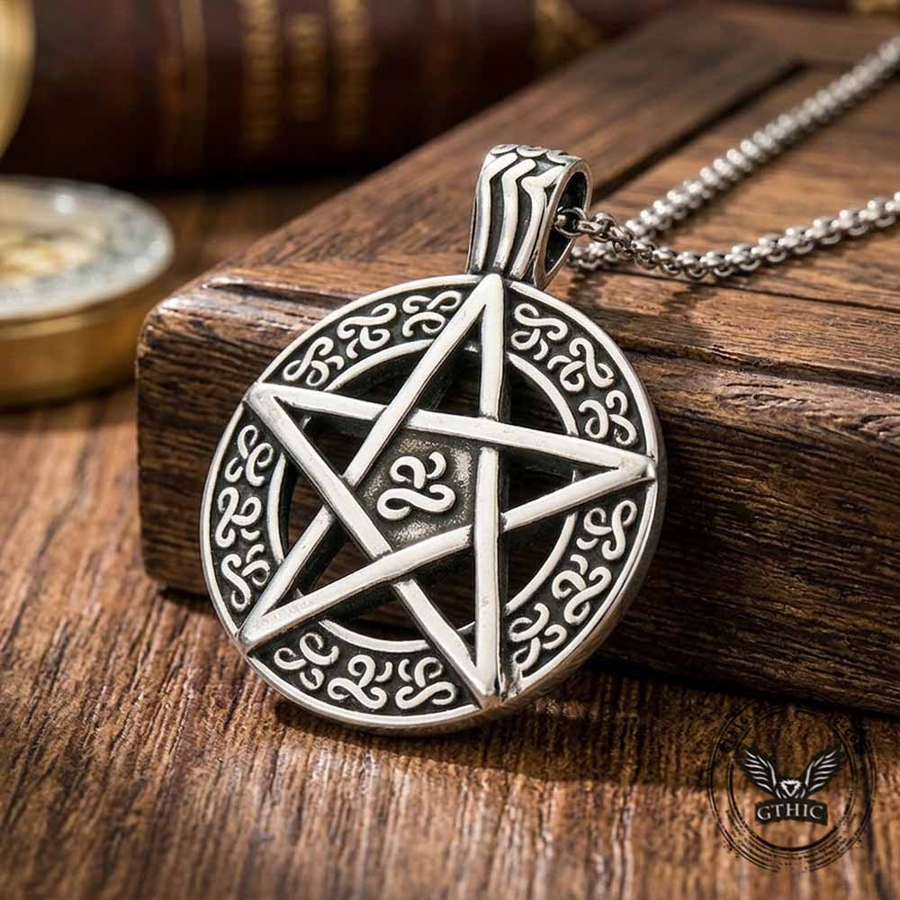 Punk Devil Eye Sun Moon Stainless Steel Pendant