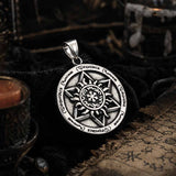 Punk Devil Eye Sun Moon Stainless Steel Pendant
