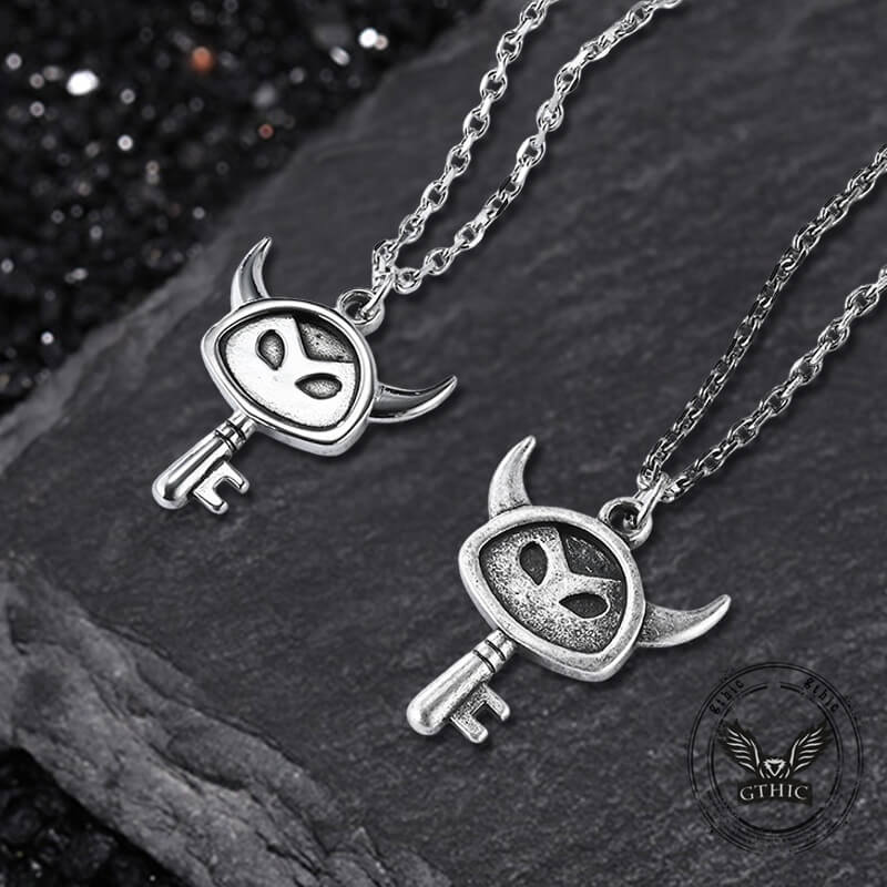 Satan Key Punk Devil Key Stainless Steel Pendant – GTHIC
