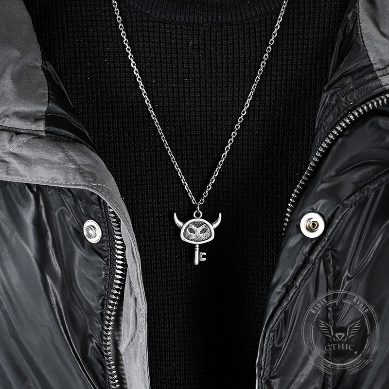 Satan Key Punk Devil Key Stainless Steel Pendant – GTHIC