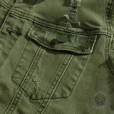 Punk Distressed Lapel Biker Denim Vest
