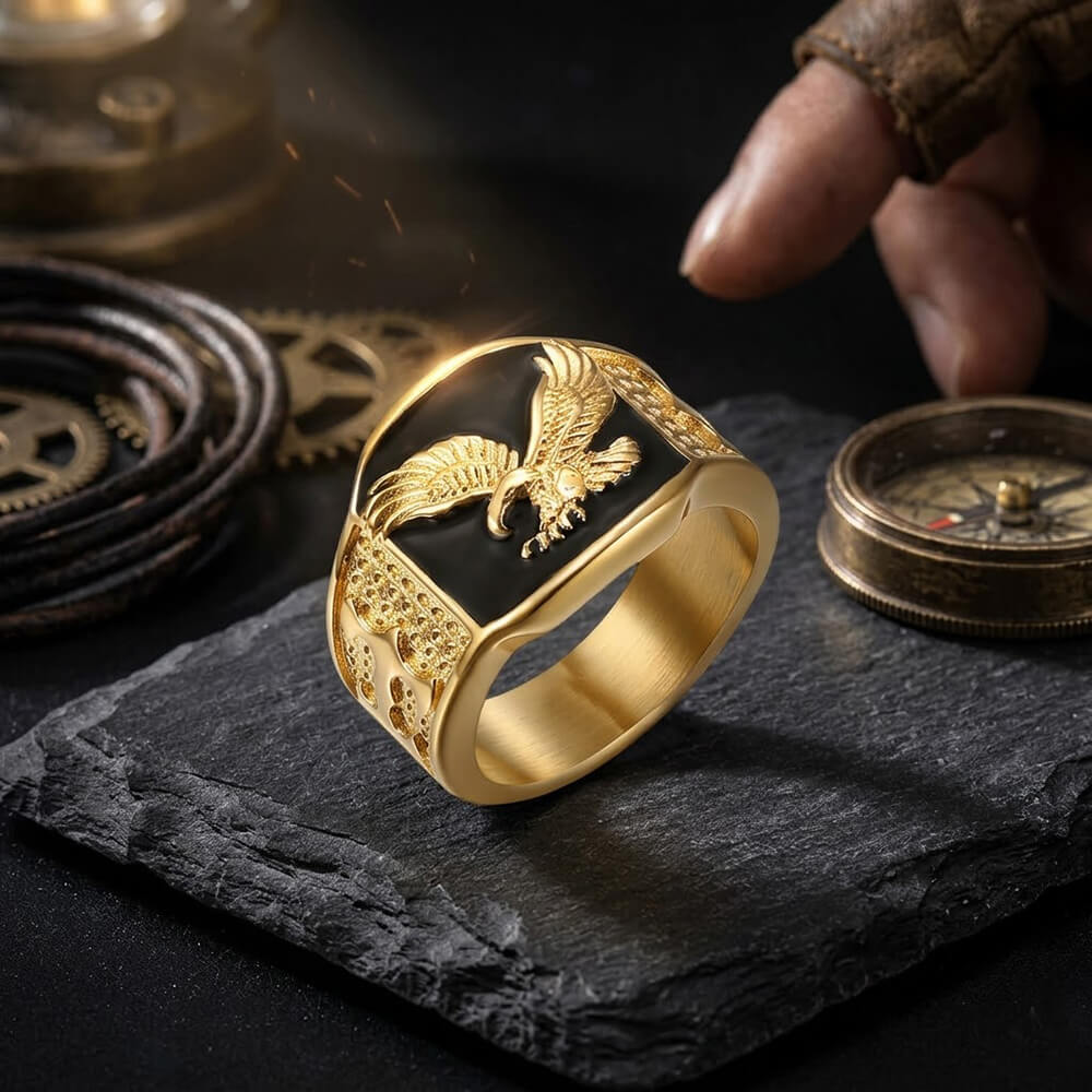 Punk Domineering Eagle Stainless Steel Ring