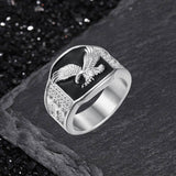 Punk Domineering Eagle Stainless Steel Ring | Gthic.com
