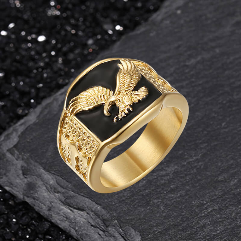 Punk Domineering Eagle Stainless Steel Ring | Gthic.com