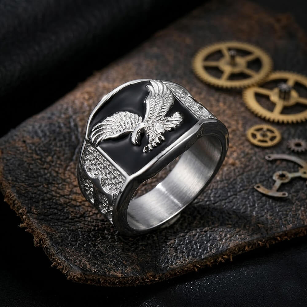Punk Domineering Eagle Stainless Steel Ring