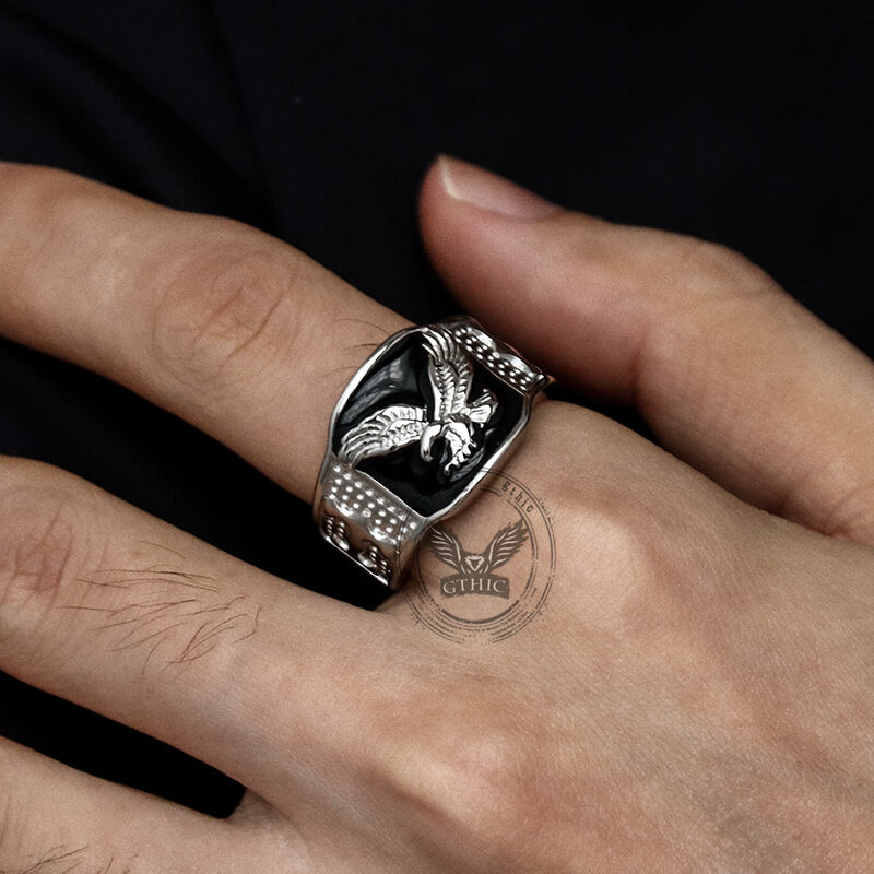 Punk Domineering Eagle Stainless Steel Ring