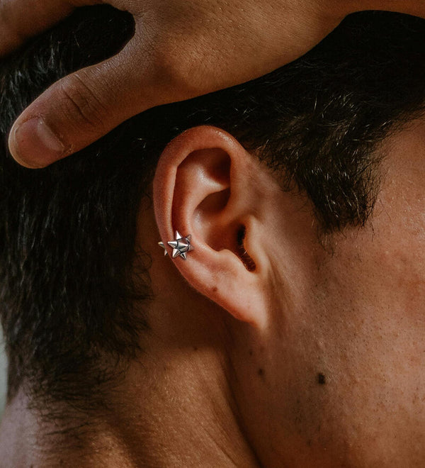 Punk Double-Sided Spiked Stainless Steel Earrings