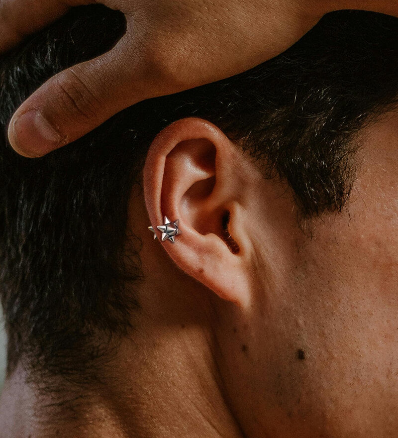 Punk Double-Sided Spiked Stainless Steel Earrings