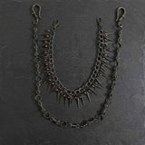 Punk Double Layer Vajra Spike Alloy Pants Chain | Gthic.com