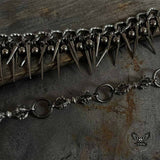 Punk Double Layer Vajra Spike Alloy Pants Chain