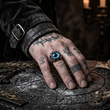 Punk Dragon Claw Devil Eye Stainless Steel Ring | Gthic.com