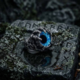 Punk Dragon Claw Devil Eye Stainless Steel Ring