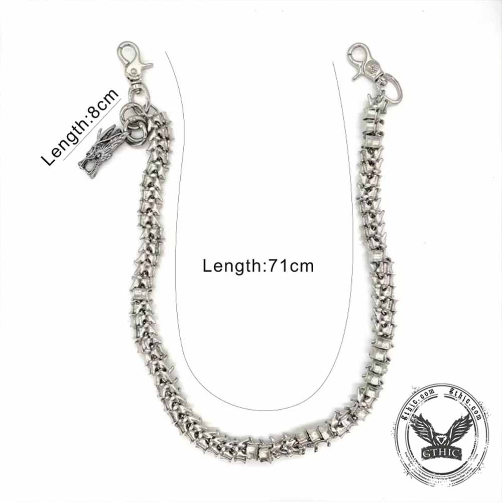 Punk Dragon Head Spine Street Alloy Pants Chain