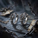 Punk Dragon Scale Claw Stainless Steel Earrings | Gthic.com