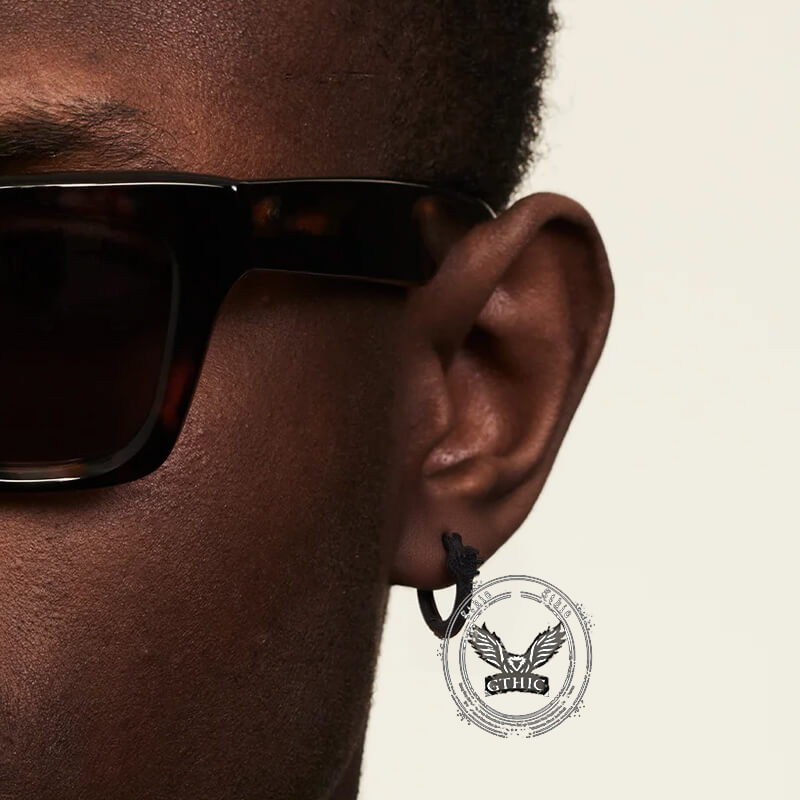 Punk Dragon Shape Stainless Steel Hoop Earrings