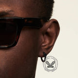 Punk Dragon Shape Stainless Steel Hoop Earrings