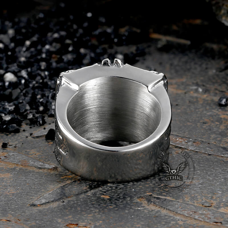 Punk Eagle Motorcycle Stainless Steel Biker Ring | Gthic.com