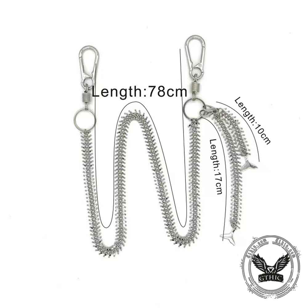 Punk Fishbone Link Alloy Pants Chain