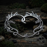 Punk Flying Dragon Stainless Steel Ear Cuff Earrings
