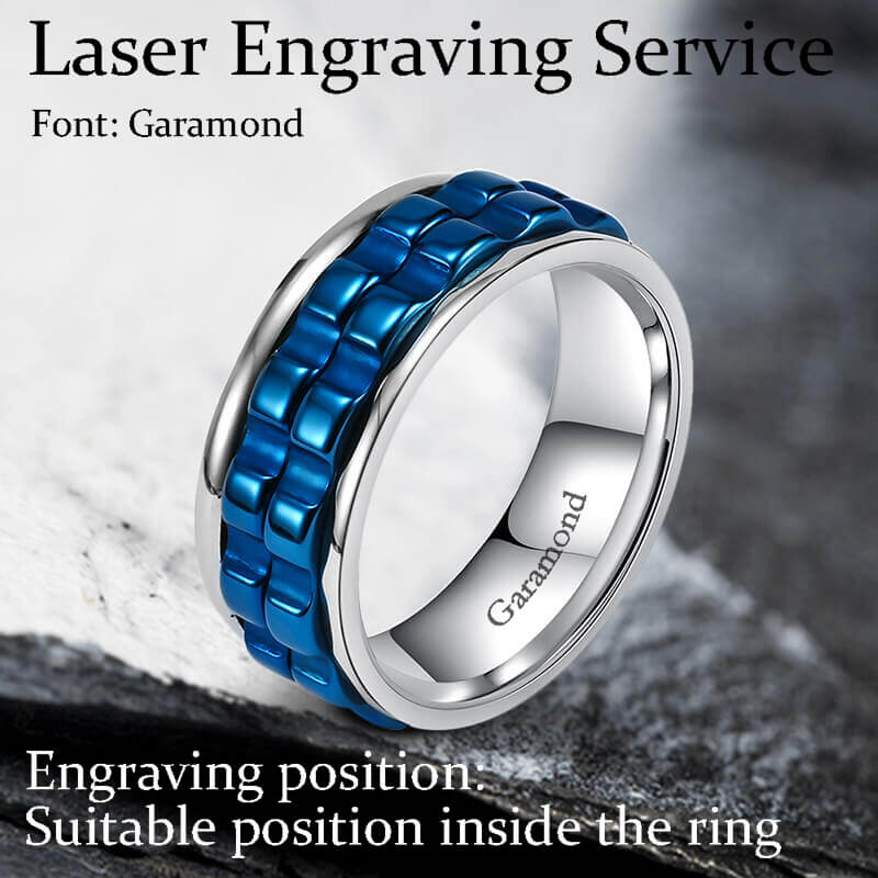 Punk Gear Stainless steel Spinner Ring