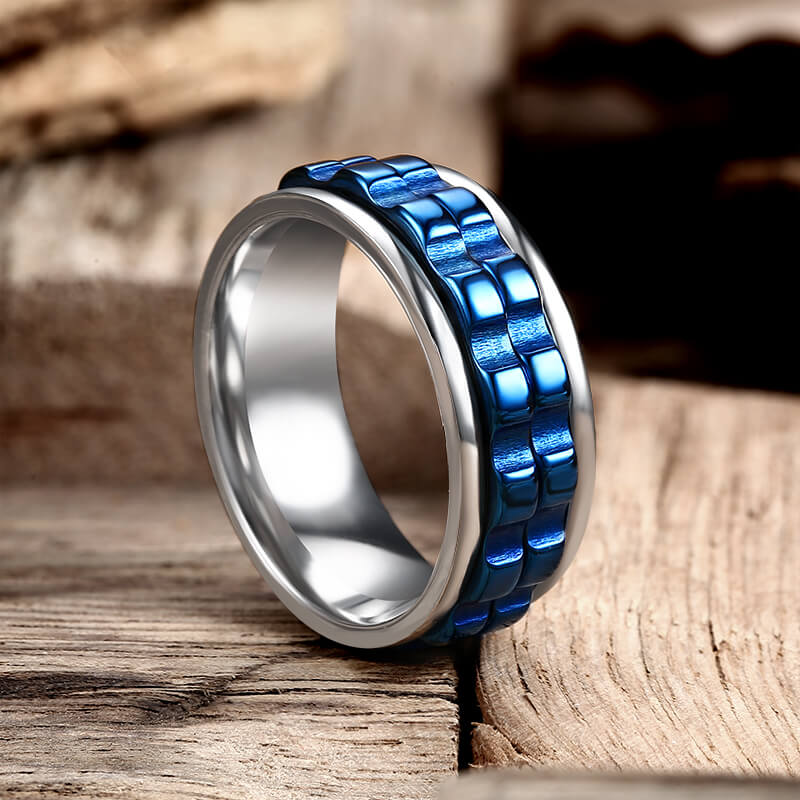 Punk Gear Stainless steel Spinner Ring | Gthic.com