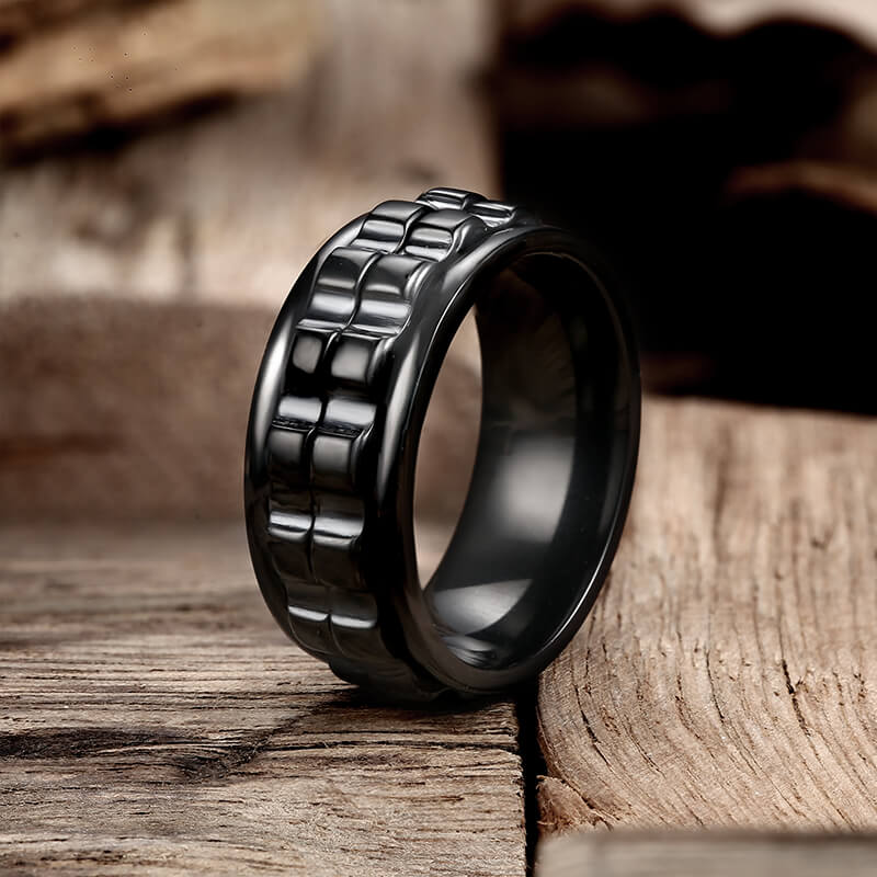 Punk Gear Stainless steel Spinner Ring | Gthic.com