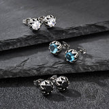 Punk Gem Crown Trendy Stainless Steel Stud Earrings | Gthic.com