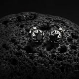 Punk Gem Crown Trendy Stainless Steel Stud Earrings