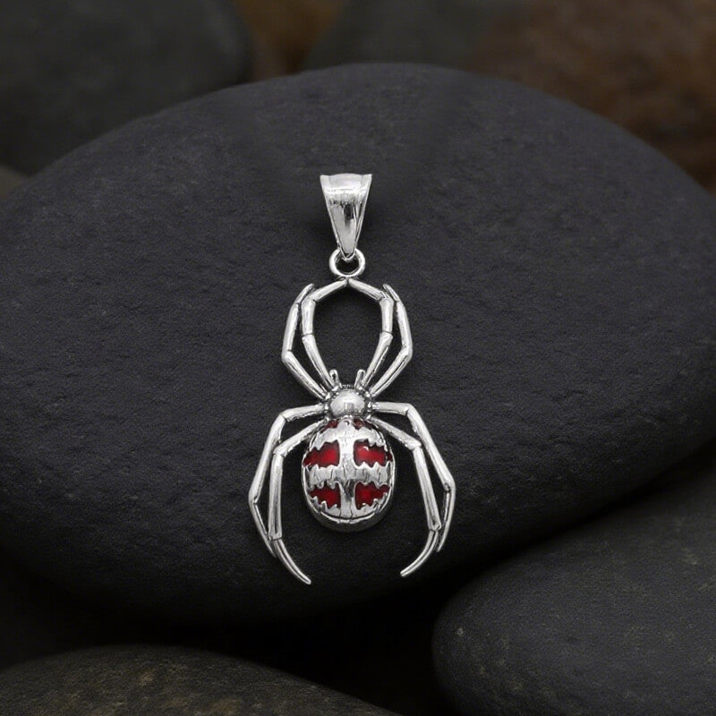 Punk Gemstone Spider Stainless Steel Animal Pendant | Gthic.com