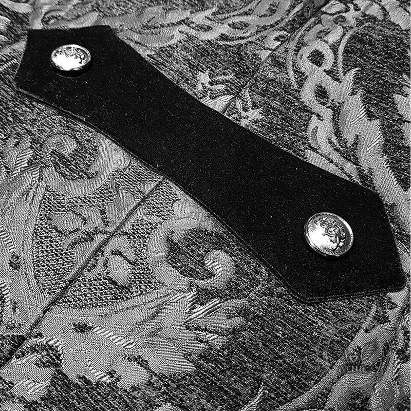 Punk Goth Halloween Brocade Tuxedo Costume