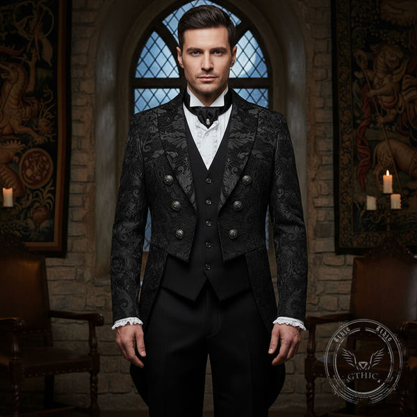 Punk Goth Halloween Brocade Tuxedo Costume | Gthic.com