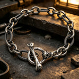 Pulsera de cuero punk con tachuelas
