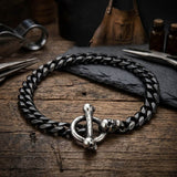 Pulsera de cuero punk con tachuelas