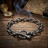 Pulsera de cuero punk con tachuelas