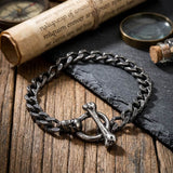 Pulsera de cuero punk con tachuelas