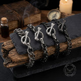 Punk Gothic Skull Bone Stainless Steel OT Buckle Bracelet | Gthic.com