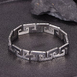 Punk Great Wall Pattern Stainless Steel Bracelet 01 | Gthic.com
