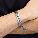 Punk Great Wall Pattern Stainless Steel Bracelet