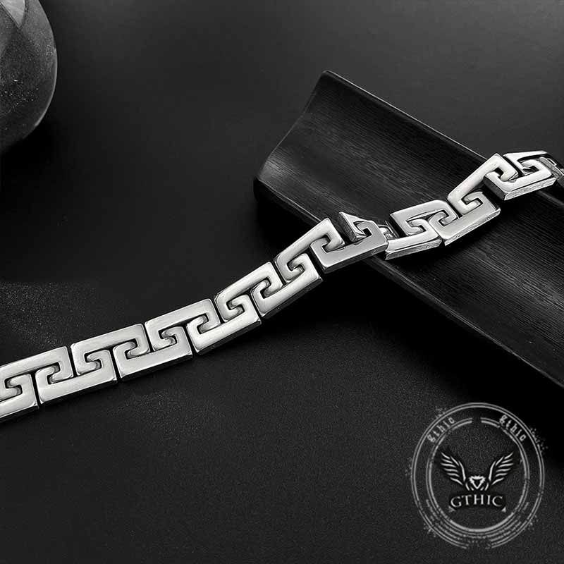 Punk Great Wall Pattern Stainless Steel Bracelet