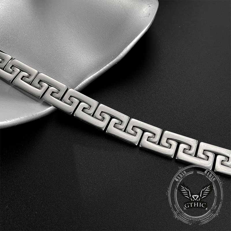 Punk Great Wall Pattern Stainless Steel Bracelet