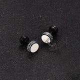 Punk Great Wall Pattern Stainless Steel Stud Earring