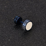 Punk Great Wall Pattern Stainless Steel Stud Earring