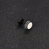 Punk Great Wall Pattern Stainless Steel Stud Earring