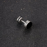 Punk Great Wall Pattern Stainless Steel Stud Earring