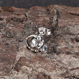 Punk Headphones Skull Stainless Steel Stud Earrings