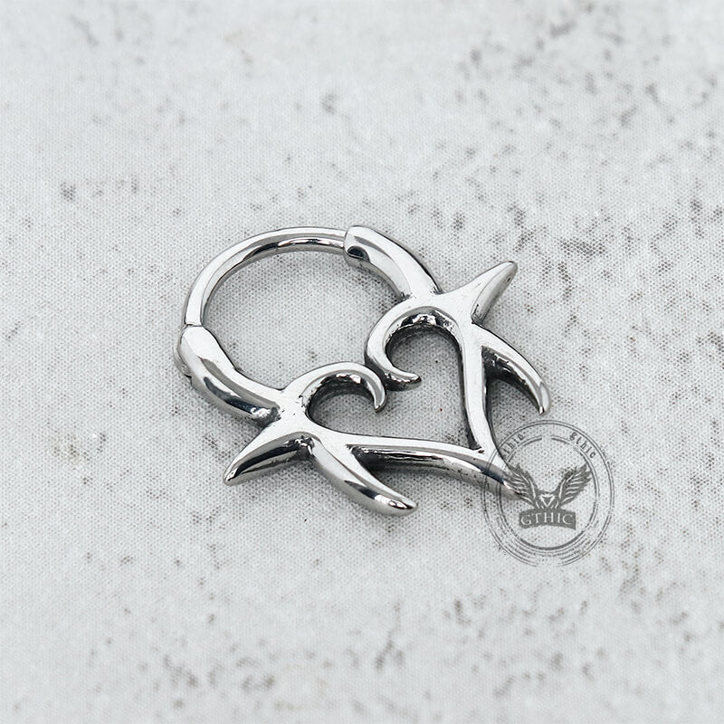 Punk Heart Stainless Steel Nose Ring