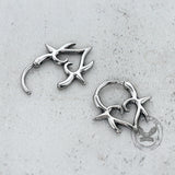 Punk Heart Stainless Steel Nose Ring