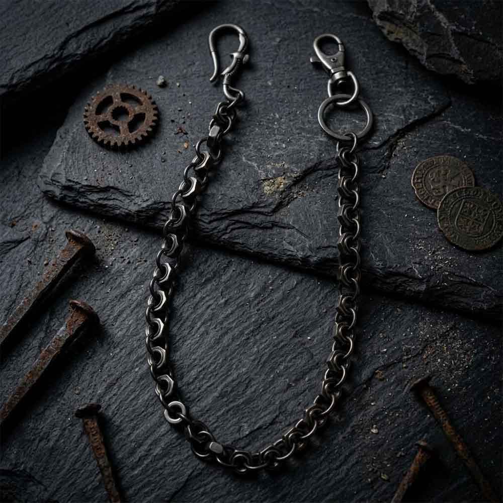 Punk Heavy Duty Hex Nut Alloy Pants Chain | Gthic.com
