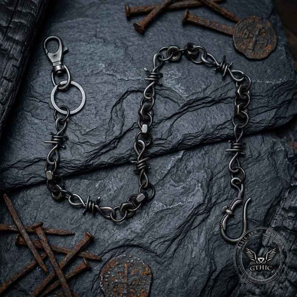 Punk Heavy Duty Hex Nut Alloy Pants Chain